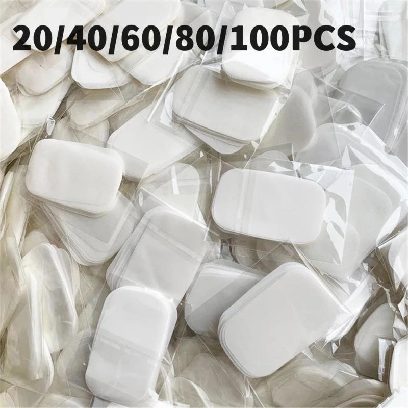 Eva Foam Sheet - 20/50/60/80/100 ชิ้น/ล็อตแบบพกพามือซักผ้า Slice แผ่นท่องเที่ยวกลางแจ้งเทียนหอมกระดาษสบู่ Bath สบู่ทําความสะอาดเม็ด