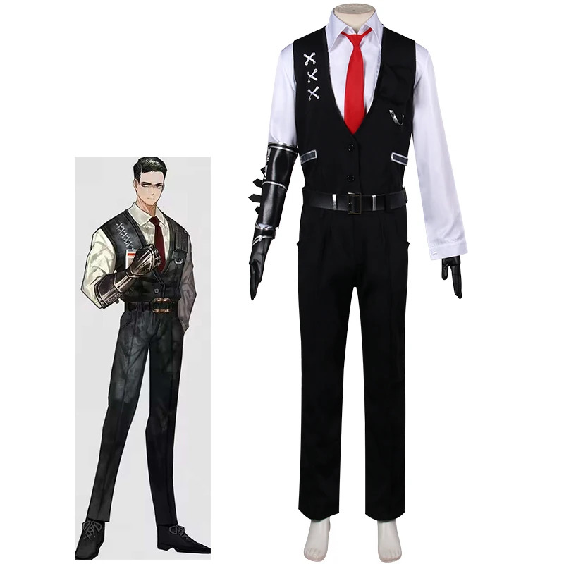 Cosplay Prop Business - ชุดคอสเพลย์มัวร์ซอลต์จากเกม Limbus Company ชุดยูนิฟอร์มสูททำงานสำหรับการแสดงบทบาทสมมติ งานฮาโลวีน งานคาร์นิวัล