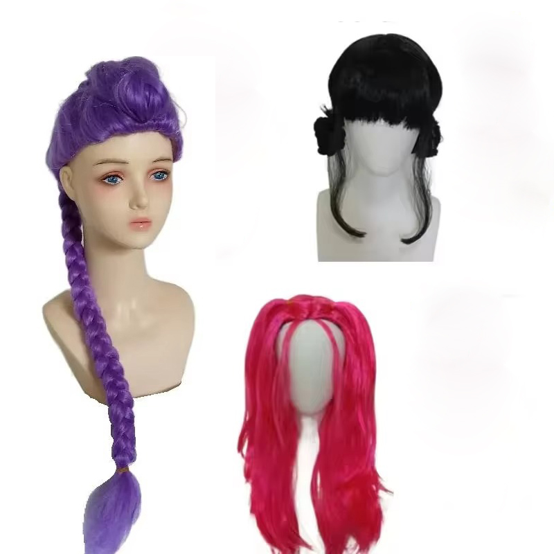 Prop Para Cosplay - วิกผมคอสเพลย์สำหรับสาวๆ ในธีมฮาโลวีน ทนความร้อน ทำจากเส้นใยสังเคราะห์ สำหรับผู้หญิง สาวๆ