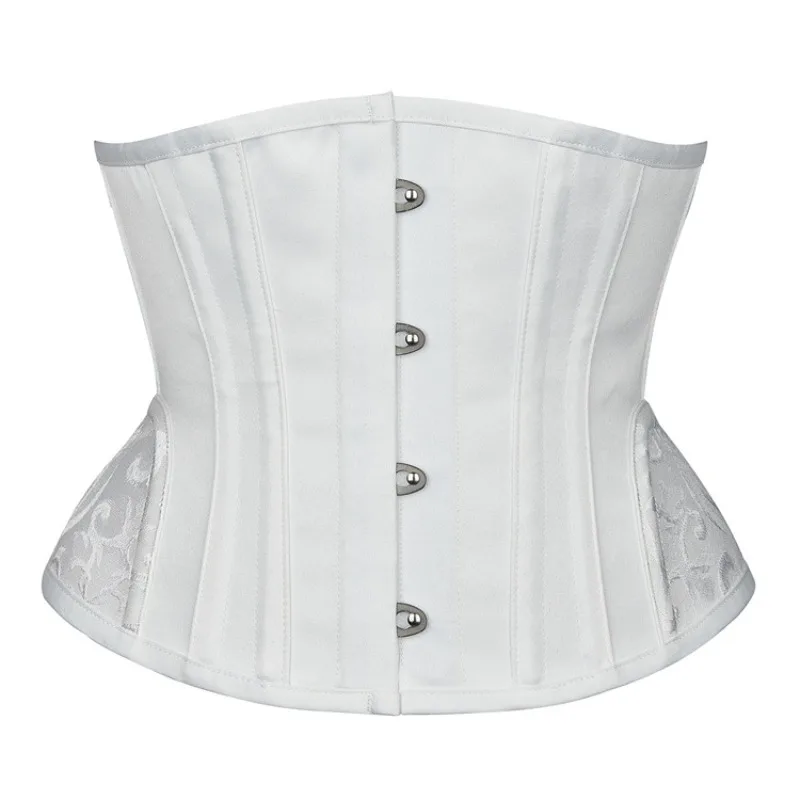 Boning Corset Steel - ผู้หญิงรัดตัวเกลียวกระดูกเหล็ก Underbust Gothic Steampunk Bustier Body