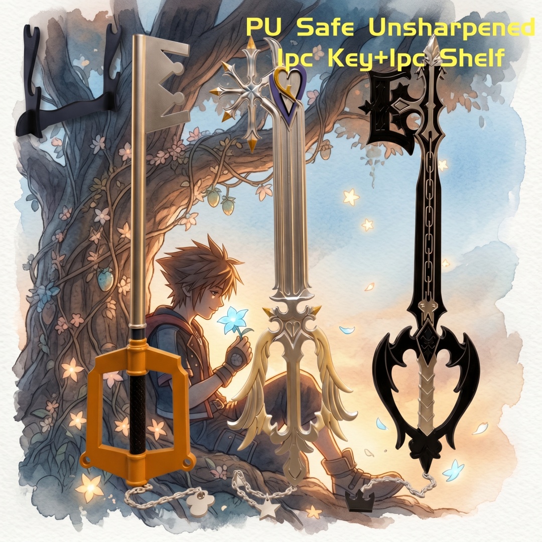 Keyblade Cosplay Prop - ดาบคีย์เบลด โซระ จากคิงดอมฮาร์ตส์ ขนาด 34 นิ้ว