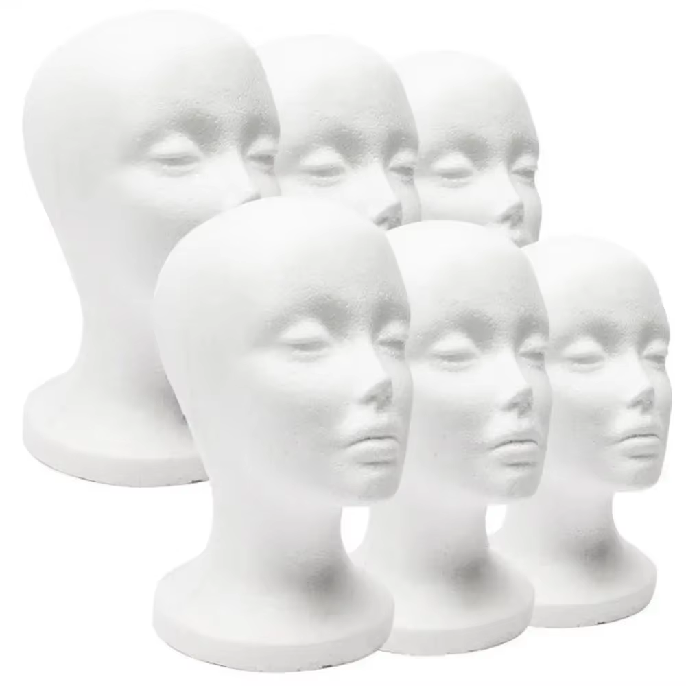 Cosplay Prop Foam - หัวหุ่นโชว์แบบตั้งโต๊ะ สำหรับหมวก แว่นตา วิกผม สีขาว ทำจากโฟม