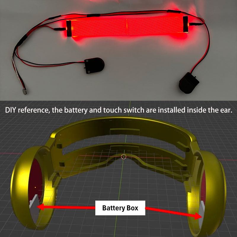 สีแดงยืดหยุ่น Bendable DIY LED - Cosplay Prop Kit บทวิจารณ์และราคา