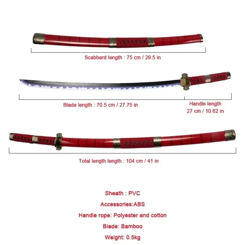 ดาบคาตานะโรโรโนอา โซโร ขนาด 40 - Cosplay Prop Knife บทวิจารณ์และราคา