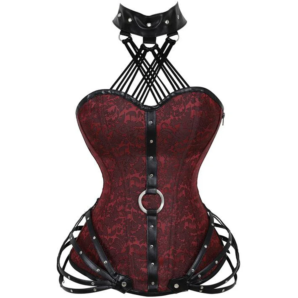 Gothic Steampunk Corset Tops พ - Boning Corset Steel บทวิจารณ์และราคา