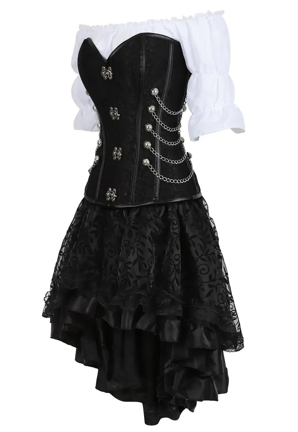 สตรีโจรสลัดรัดตัวหนังกระดูกเหล - Boning Corset Steel บทวิจารณ์และราคา