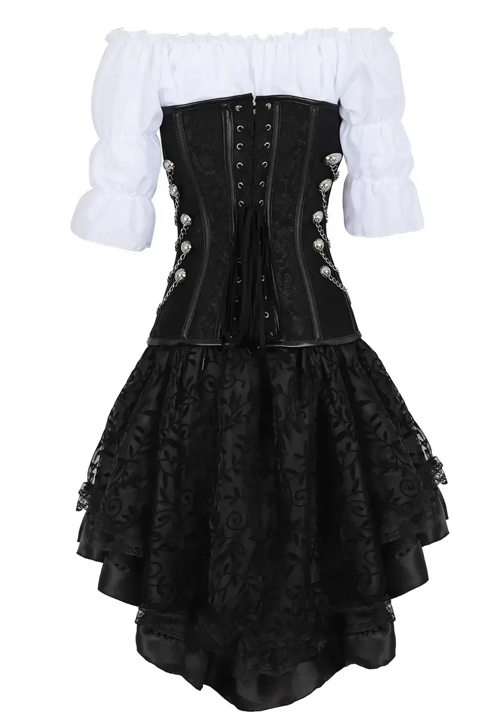 สตรีโจรสลัดรัดตัวหนังกระดูกเหล - Boning Corset Steel บทวิจารณ์และราคา