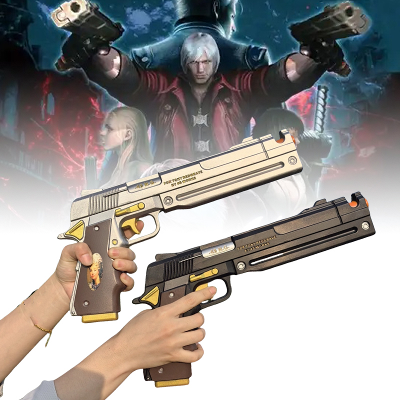 PU Dante ปืนพกปืน Ebony Ivory  - Cosplay Prop Pistol บทวิจารณ์และราคา