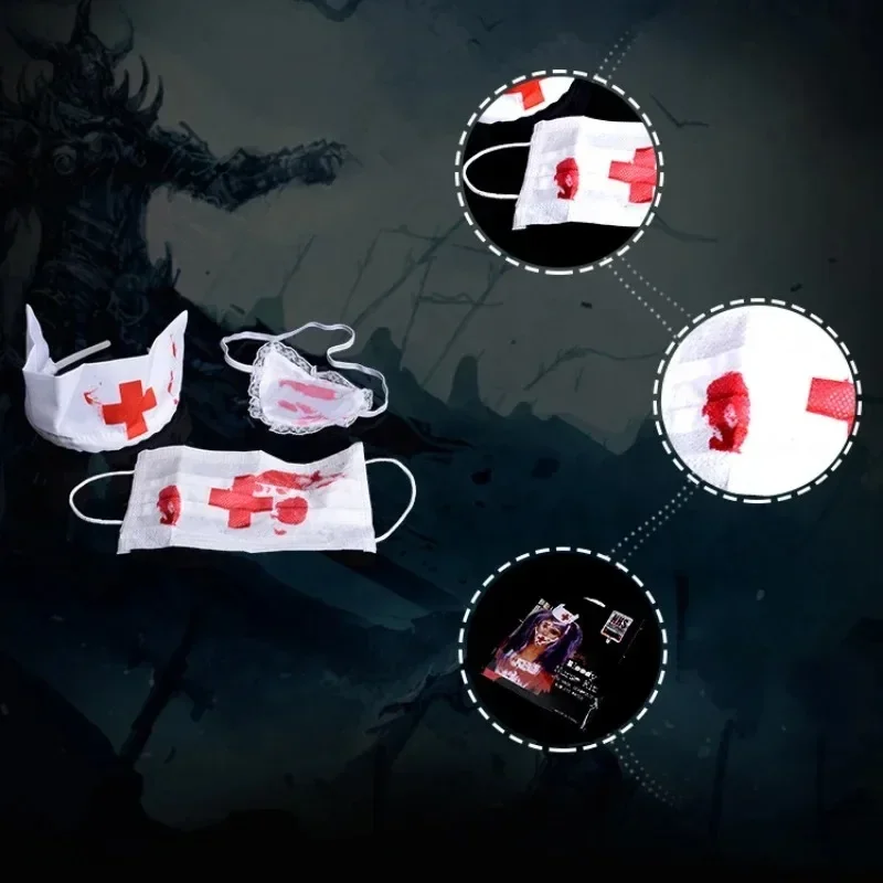 ชุดพยาบาลเลือดฮาโลวีน3ชิ้น/เซ็ - Cosplay Prop Kit บทวิจารณ์และราคา